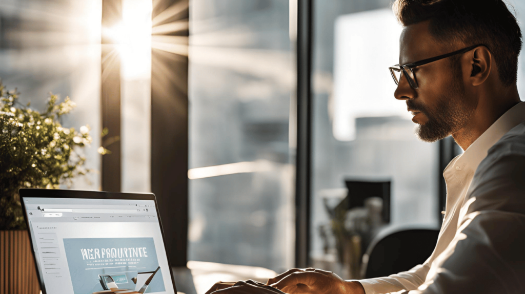 Start-up owner exploring affordable website package options for their business growth.